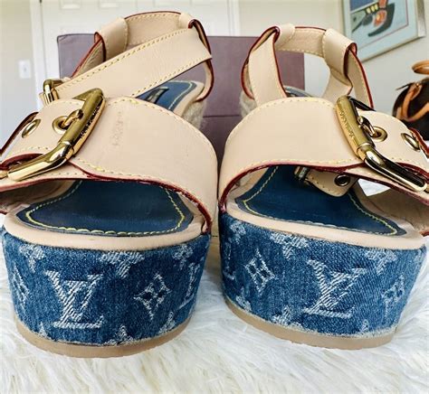 teddy wedge louis vuitton|louis vuitton wedge sandals.